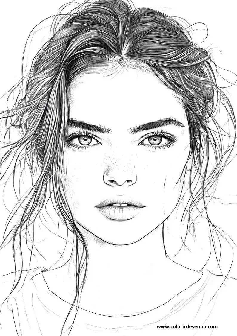 Woman Coloring Sheet 9