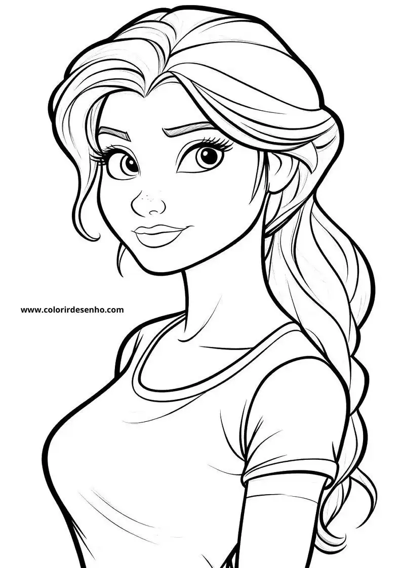 Woman Drawing For Kids To Color 10