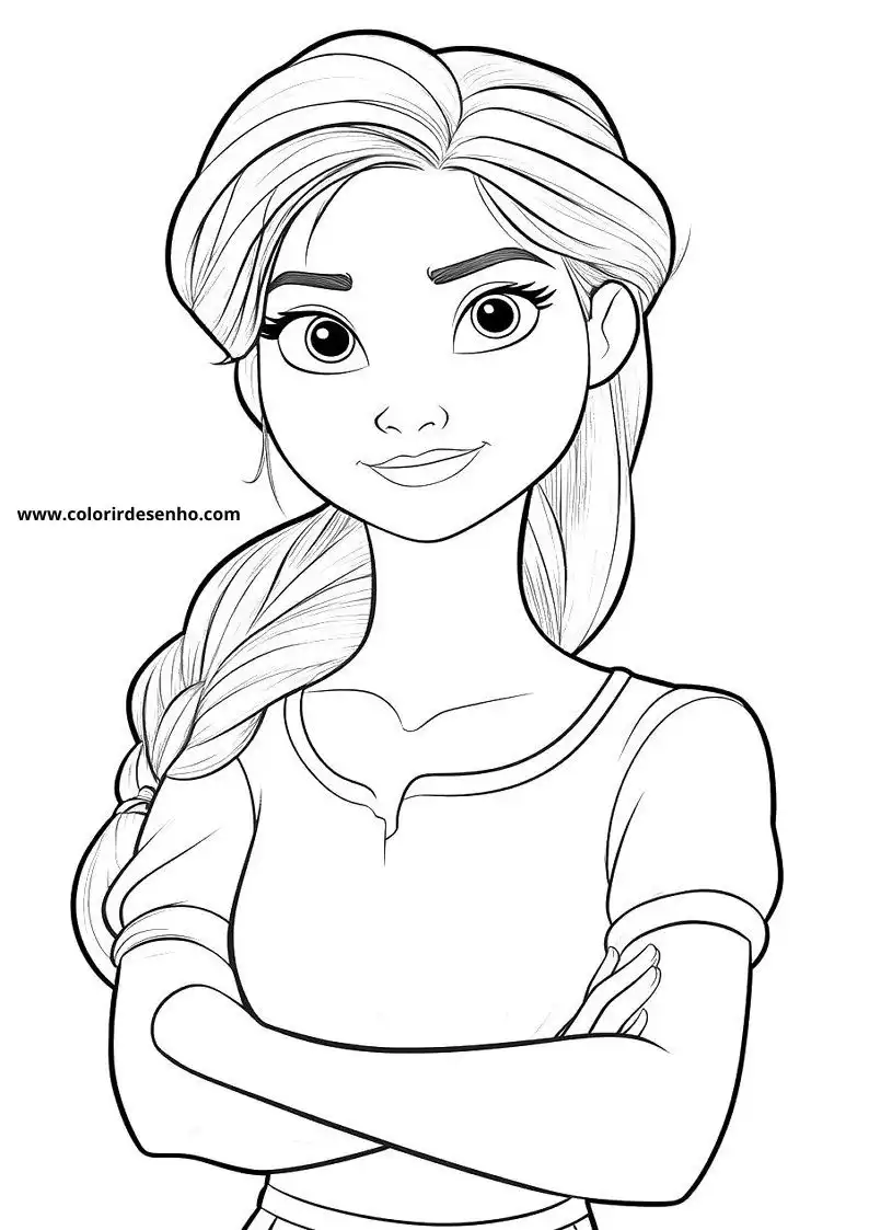 Woman Drawing For Kids To Color 11