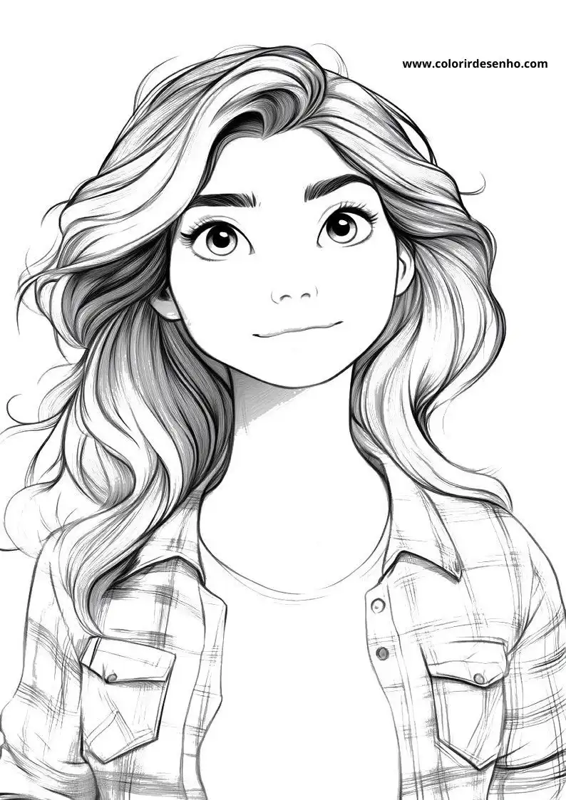 Woman Drawing For Kids To Color 3