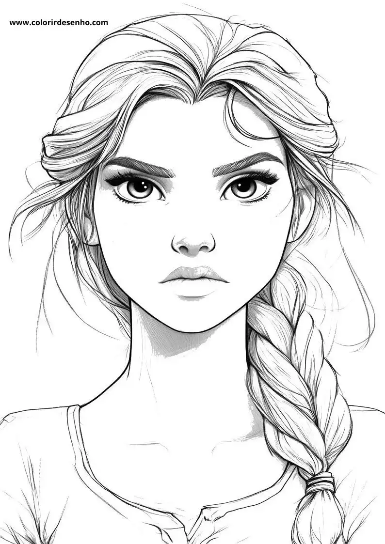 Woman Drawing For Kids To Color 4