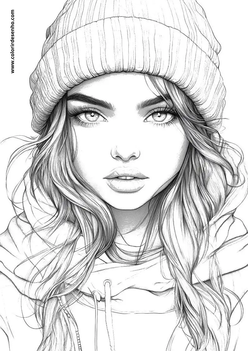 Woman Drawing For Kids To Color 7