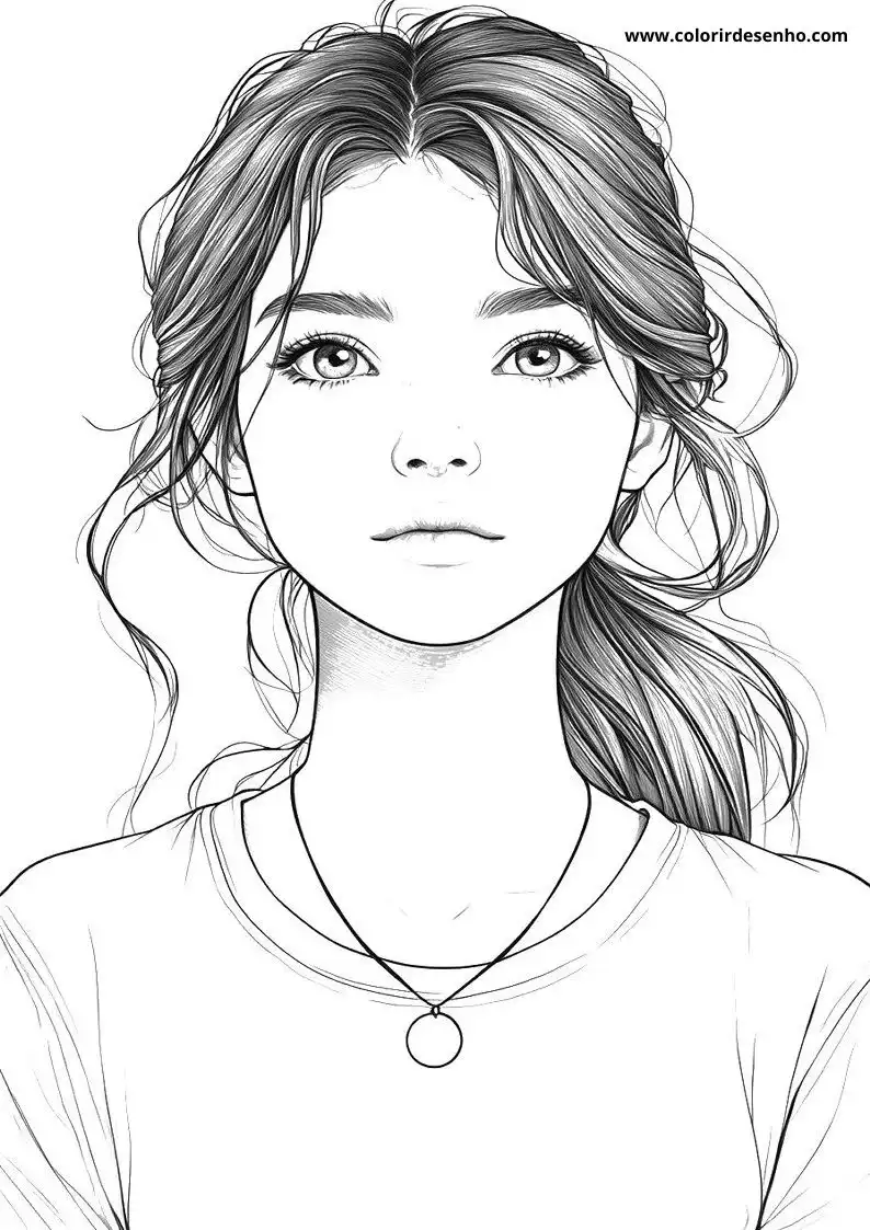Woman Drawing For Kids To Color 8