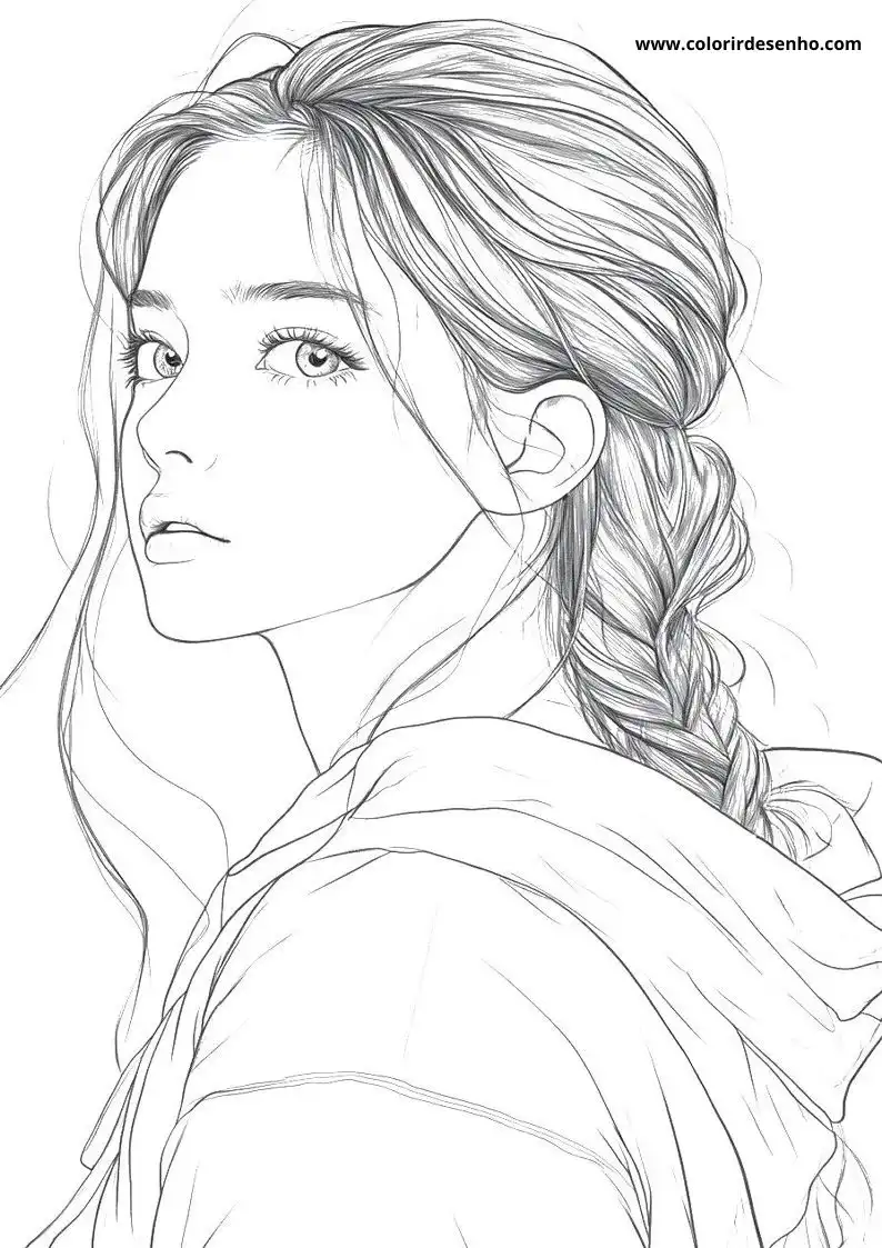 Woman Drawing For Kids To Color 9