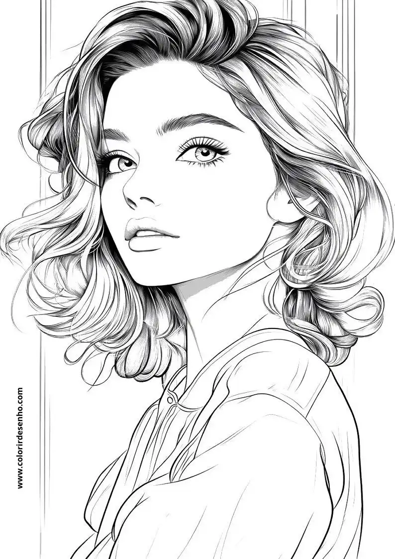 Woman Picture Coloring Pages 10