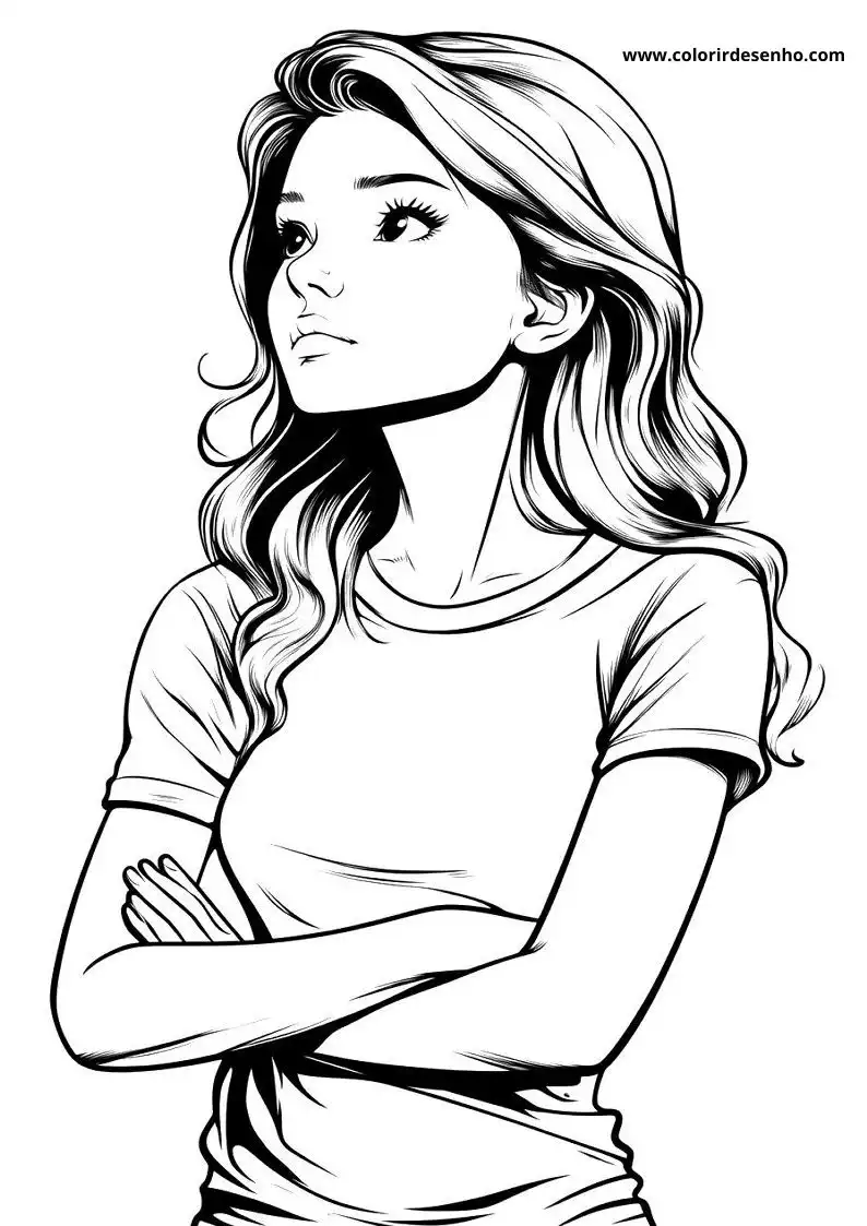 Woman Picture Coloring Pages 4