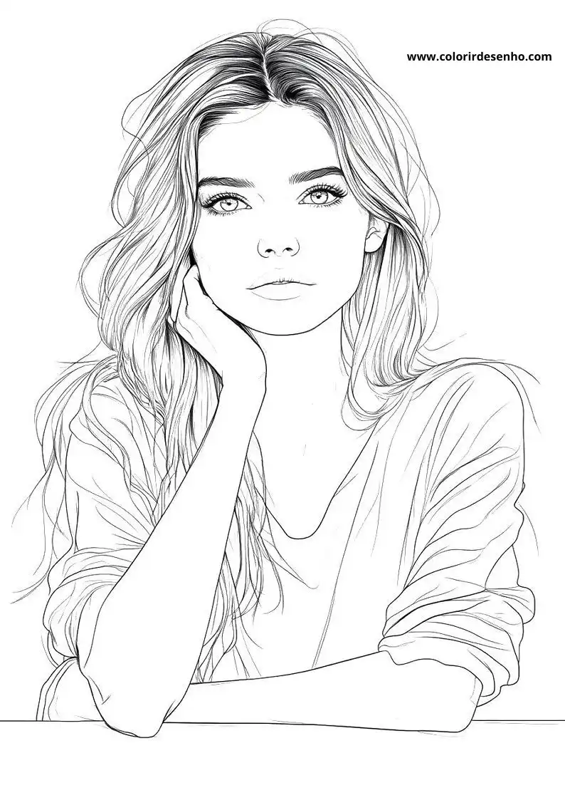 Woman Picture Coloring Pages 9