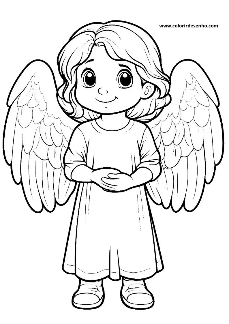 angel holding hands together in front of chest