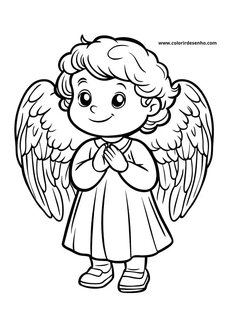angel holding hands together in prayer stance
