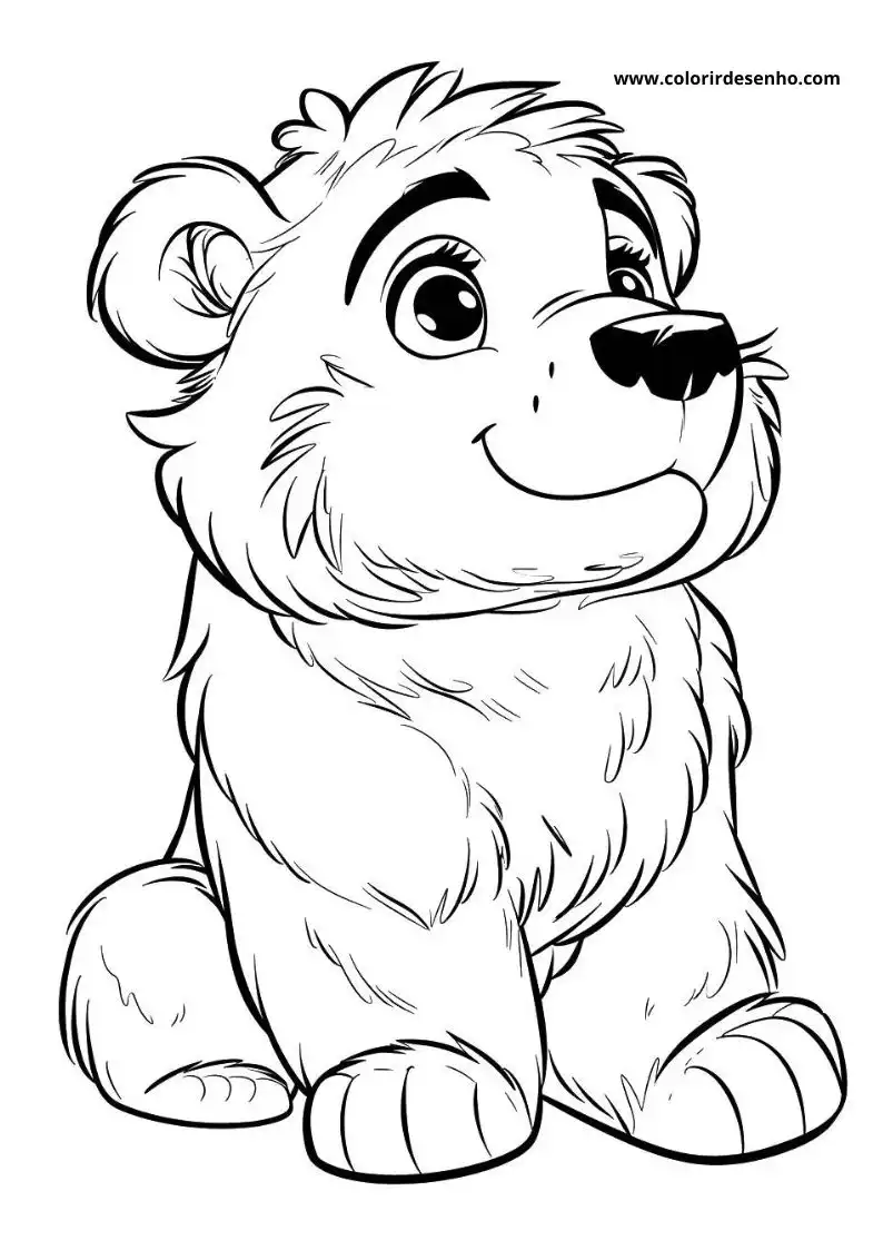 bear cub sitting and smiling in a playful pose
