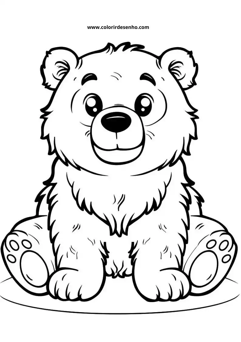 bear sitting on a round platform