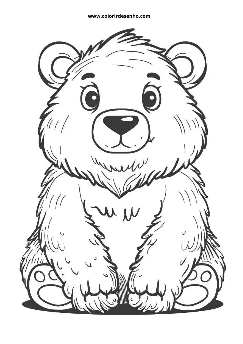 bear sitting upright in a relaxed pose with large round ears black nose