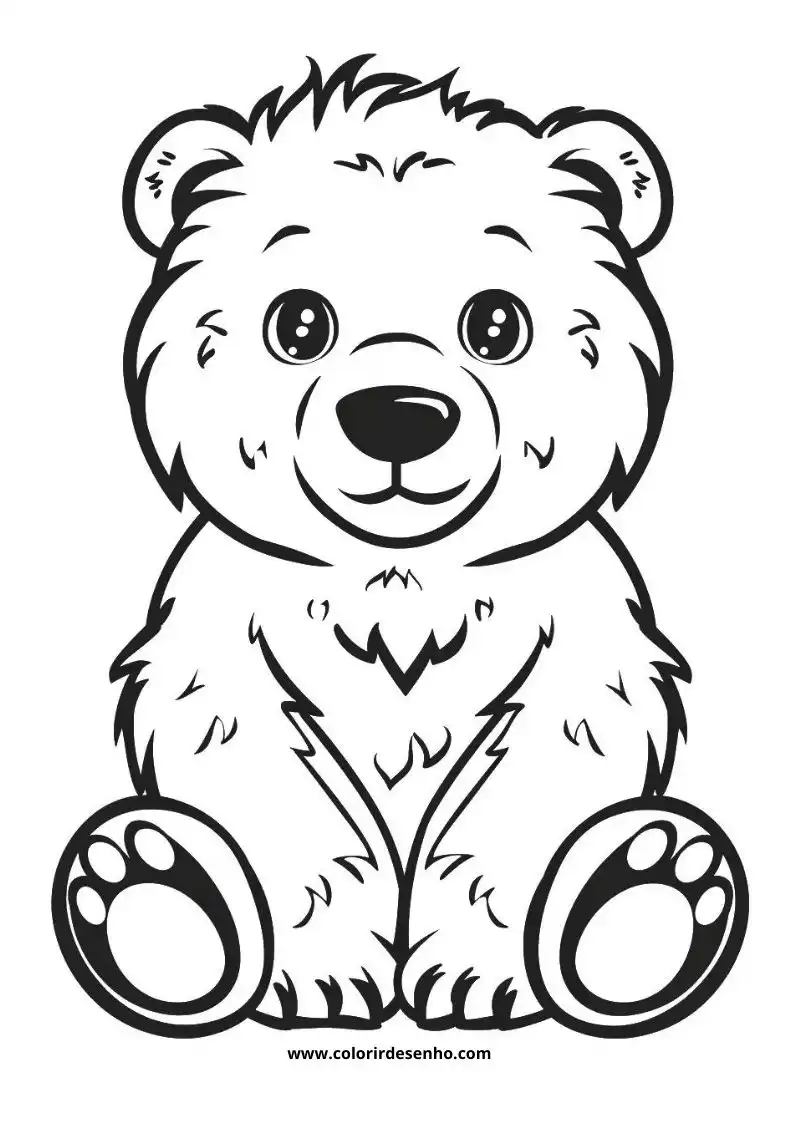 bear sitting upright smiling wearing no clothing grassy ground visible