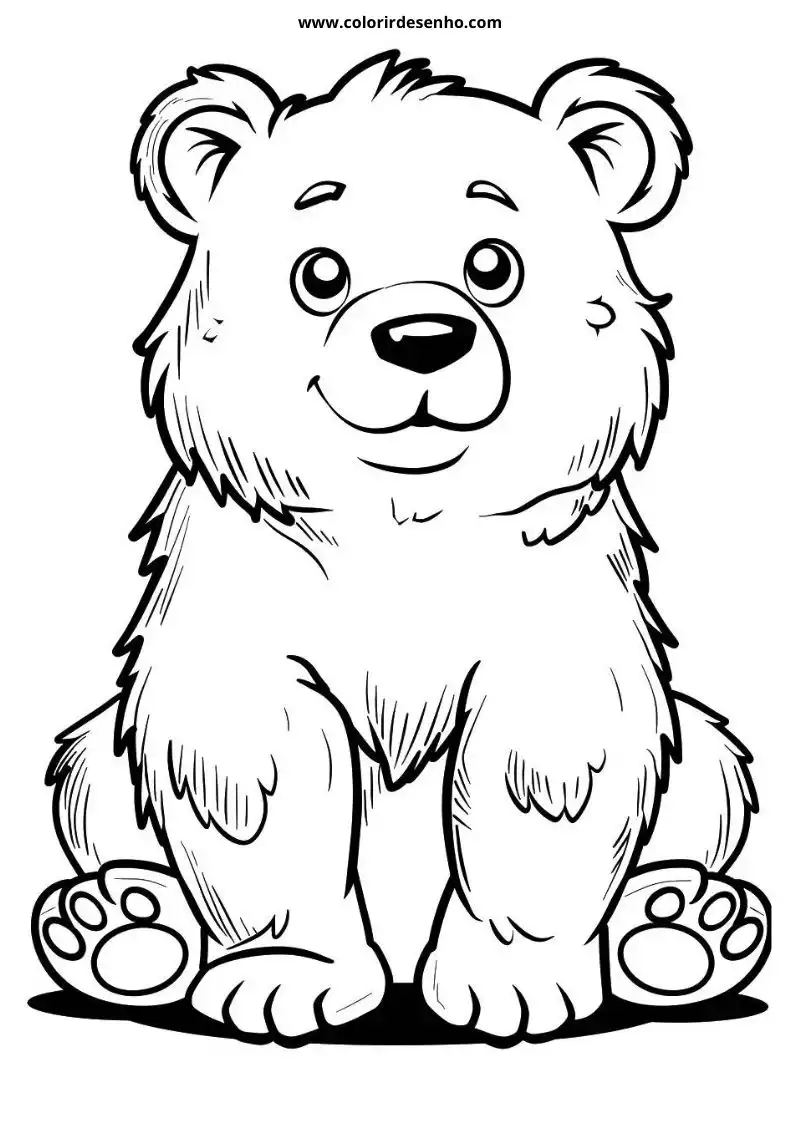 bear sitting upright wearing fluffy fur black and white
