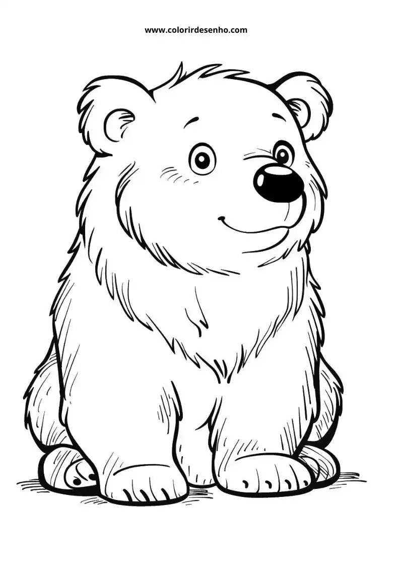 bear sitting upright with a cheeky smile wearing no clothing or accessories against