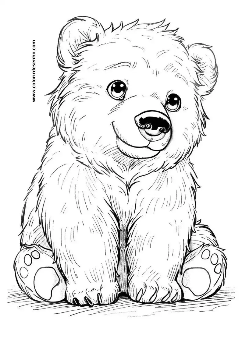 bear sitting upright with a content expression small paws and soft fur texture
