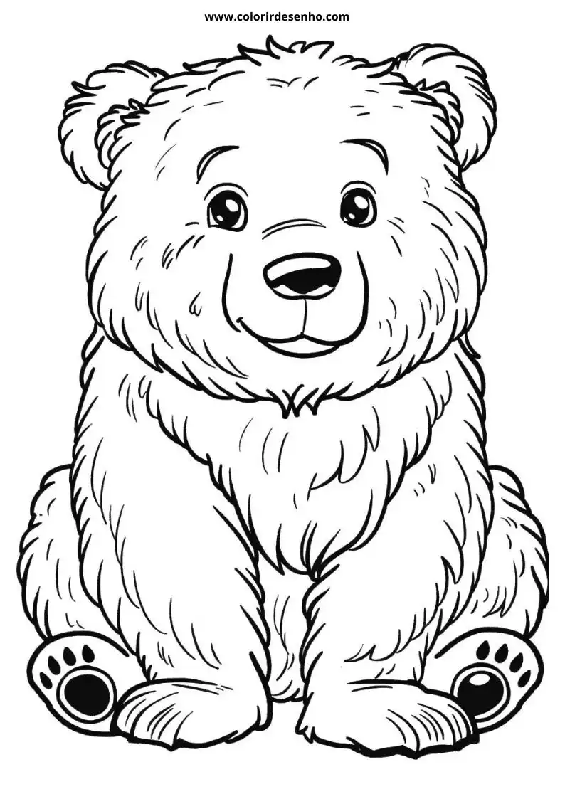 bear sitting upright with a happy expression soft fur texture visible no clothing or