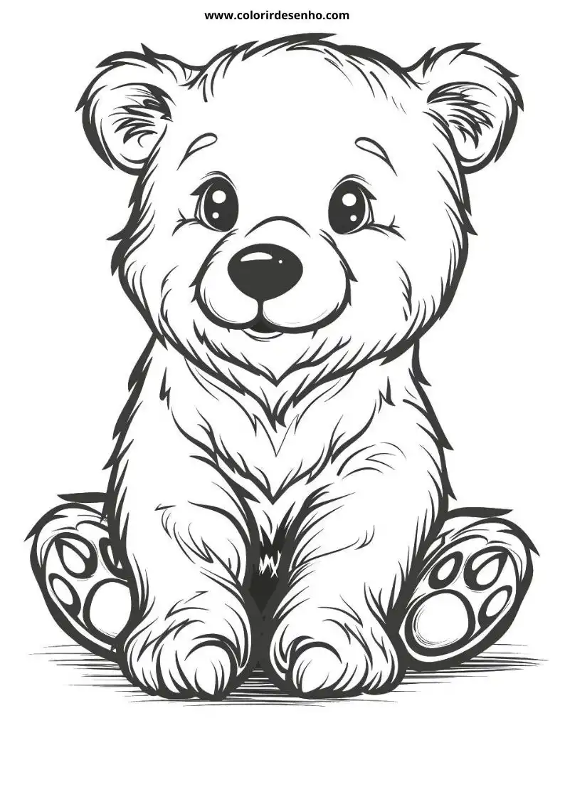 bear sitting upright with paw pads visible