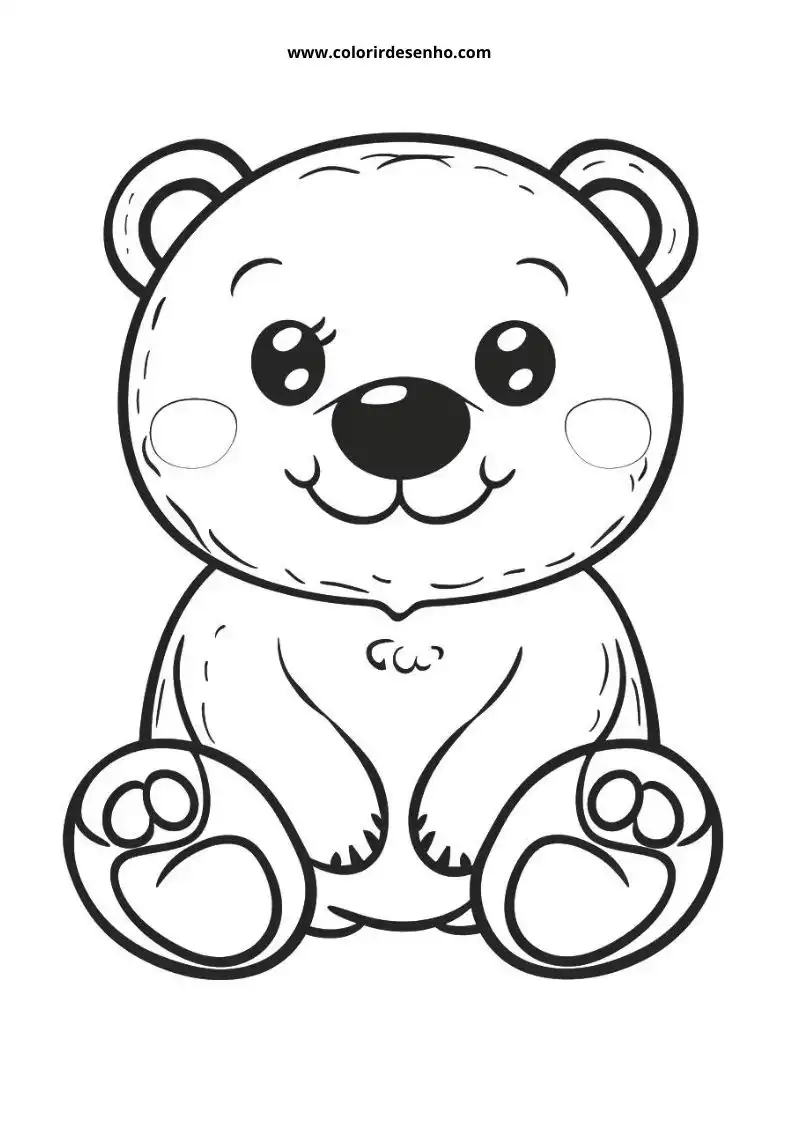 bear sitting upright with stitched eyes and smiling mouth setting clear