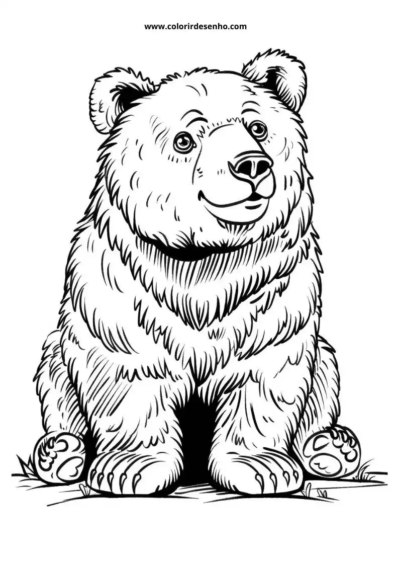 bear sitting upright with wide eyes and open mouth wearing no clothes setting clear