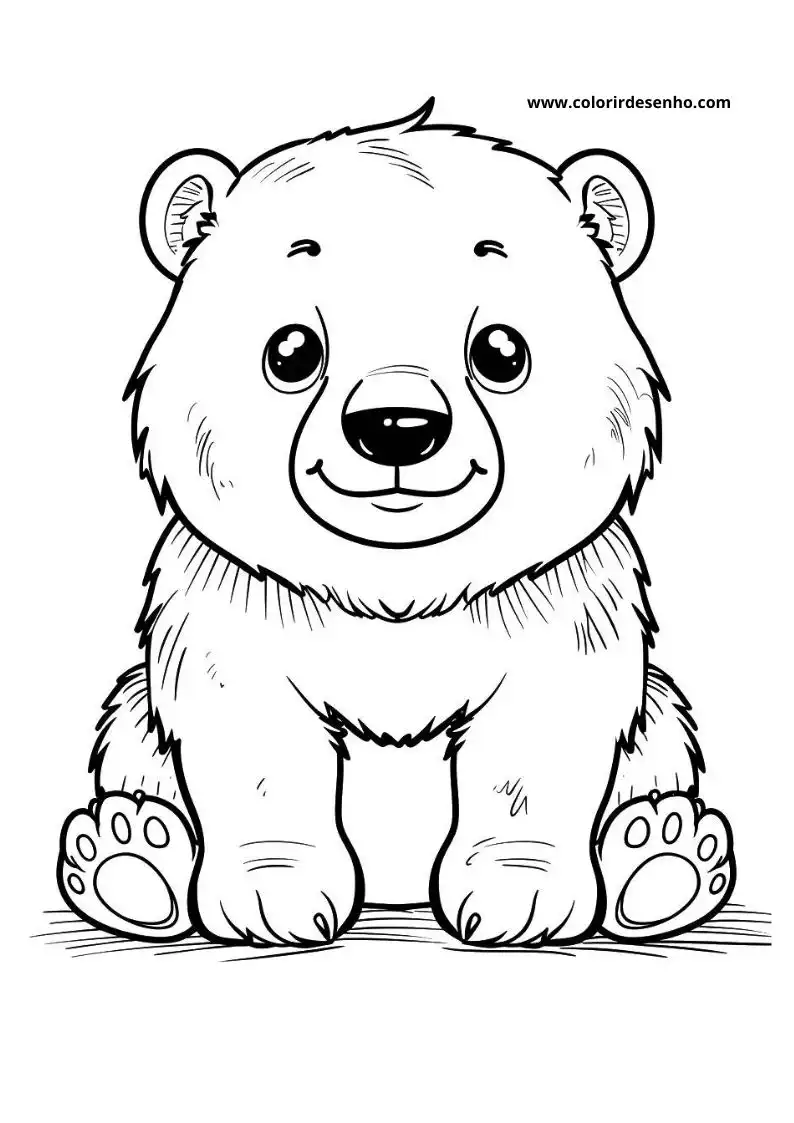bear sitting with a content look on its face paws wide apart fur texture