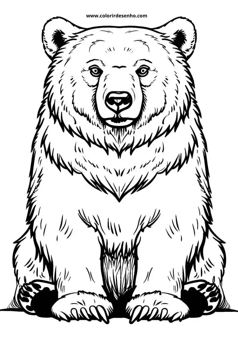 bear standing tall in forest with leafless trees behind it