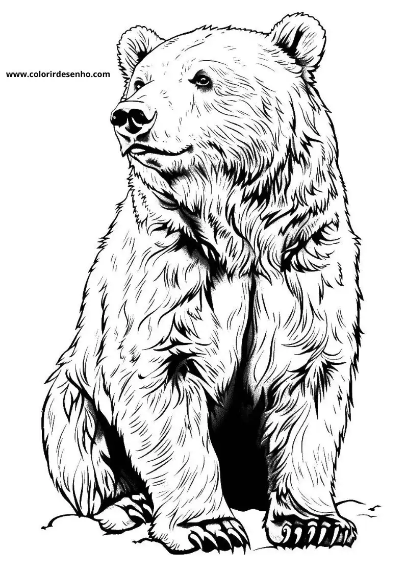 bear standing upright in a forest setting