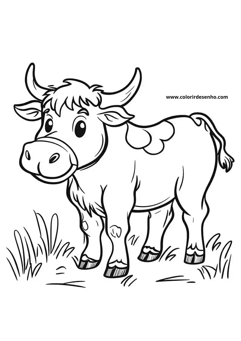 bull bison standing in grass with short horns and thick coat