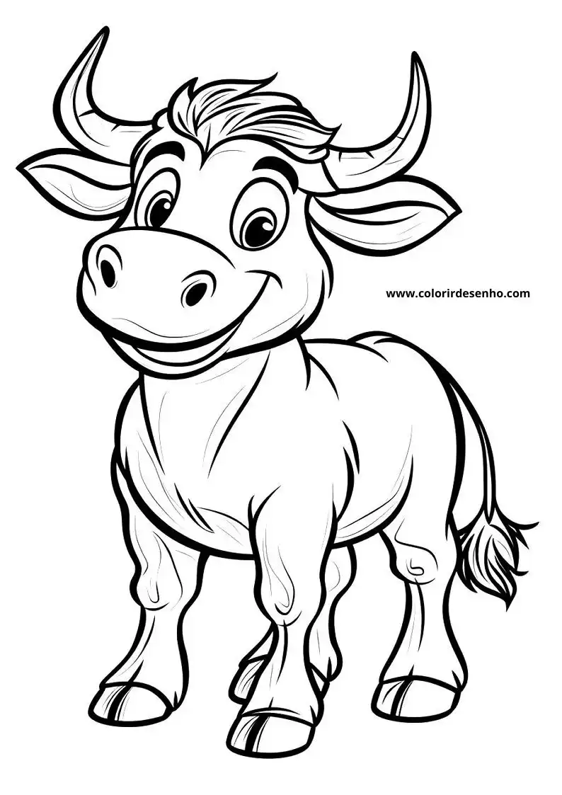 bull smiling and standing upright