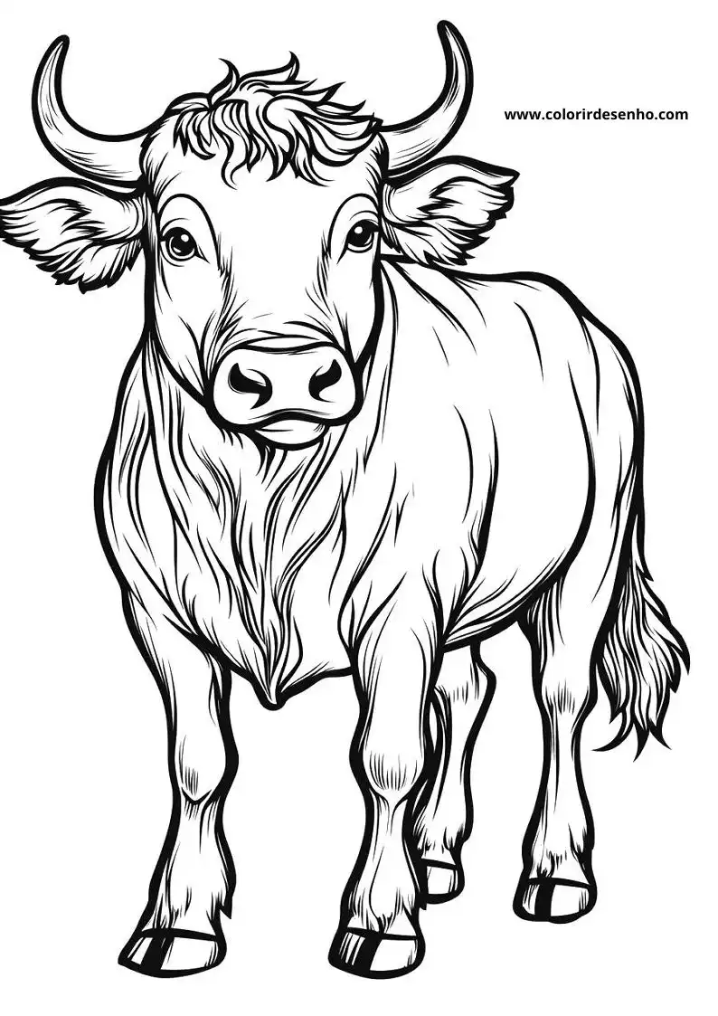 bull standing alertly in a clear setting
