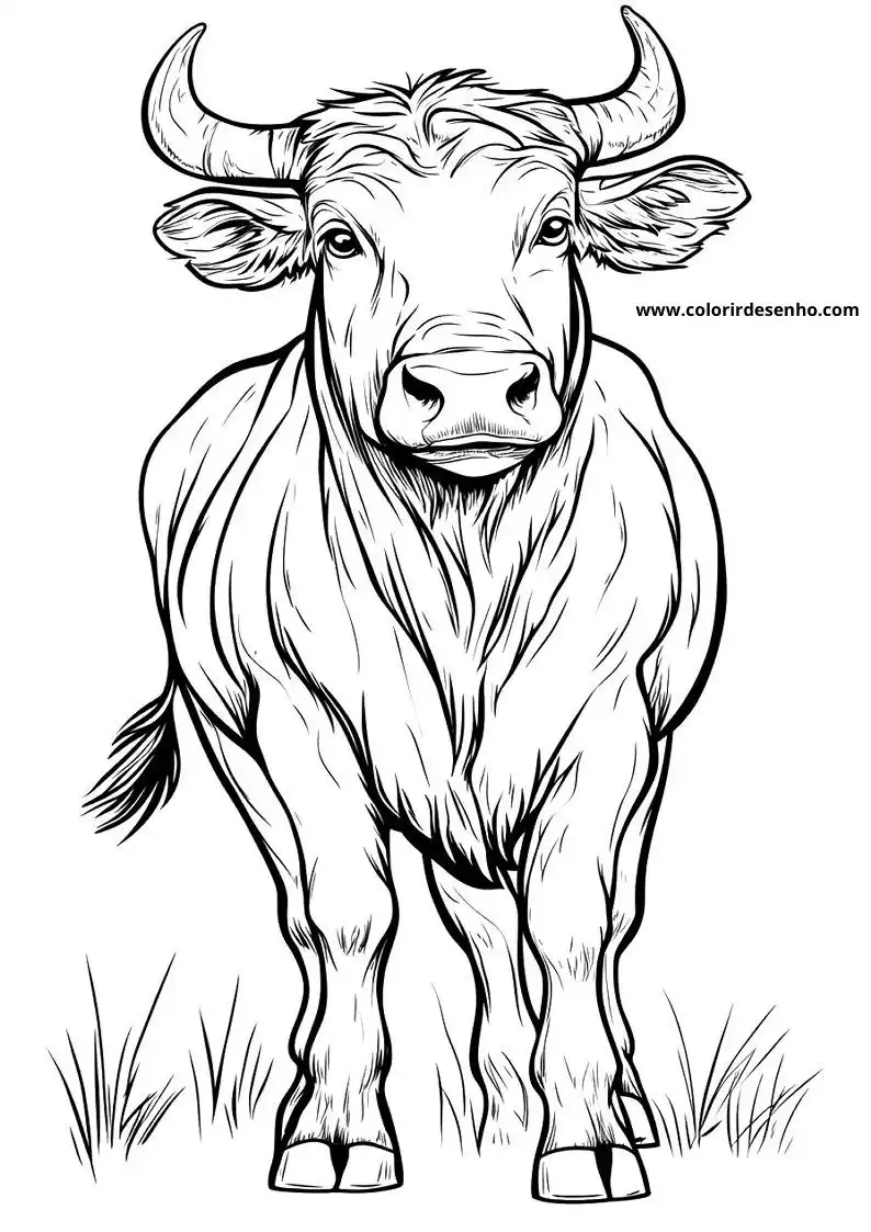 bull standing in field with short grass