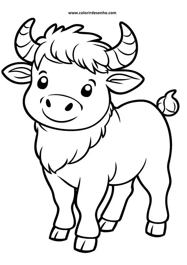 bull standing upright smiling wearing horns and tail no background visible