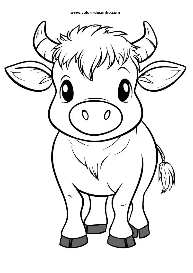 bull standing upright wearing shoes looking directly at viewer