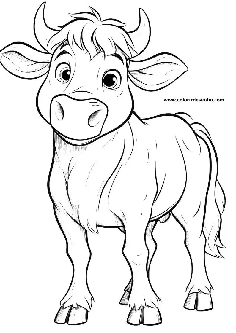 bull standing with friendly expression and small horns