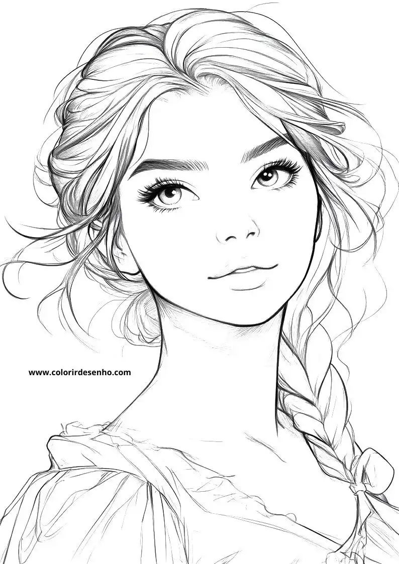 cinderella has long flowing hair styled in a braid tied at the end she