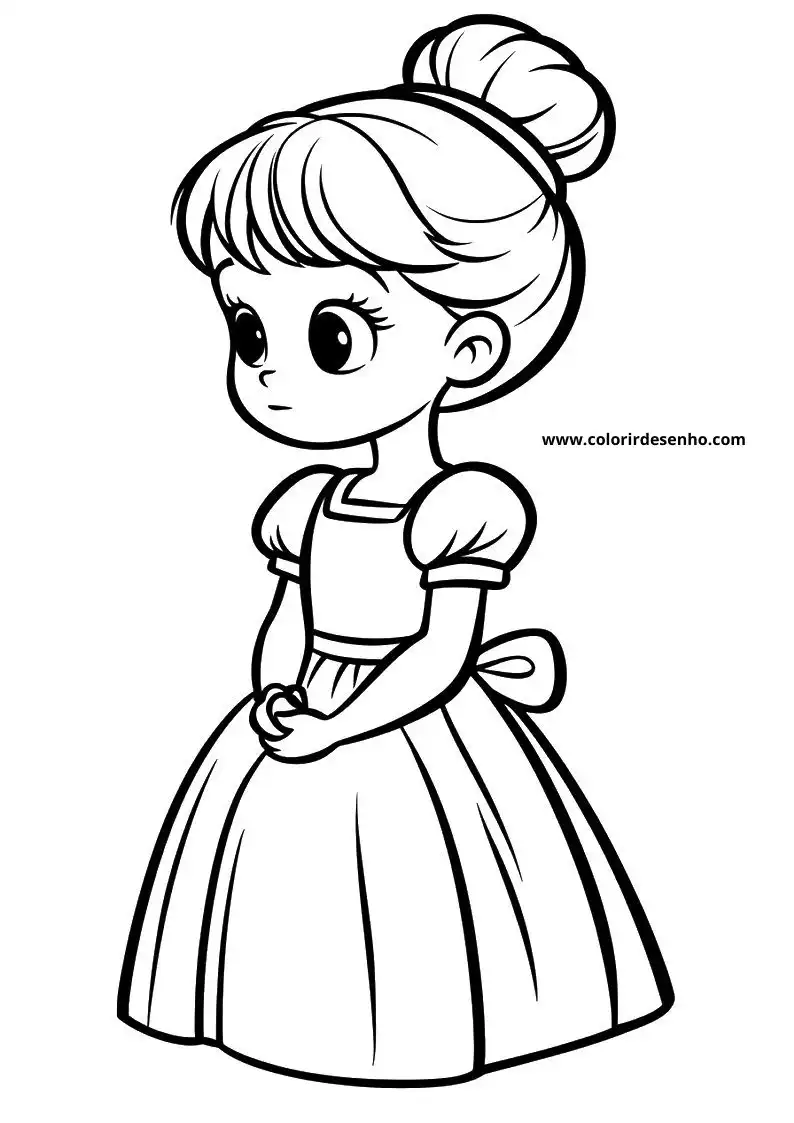 cinderella wearing a ball gown and holding her hands behind her back