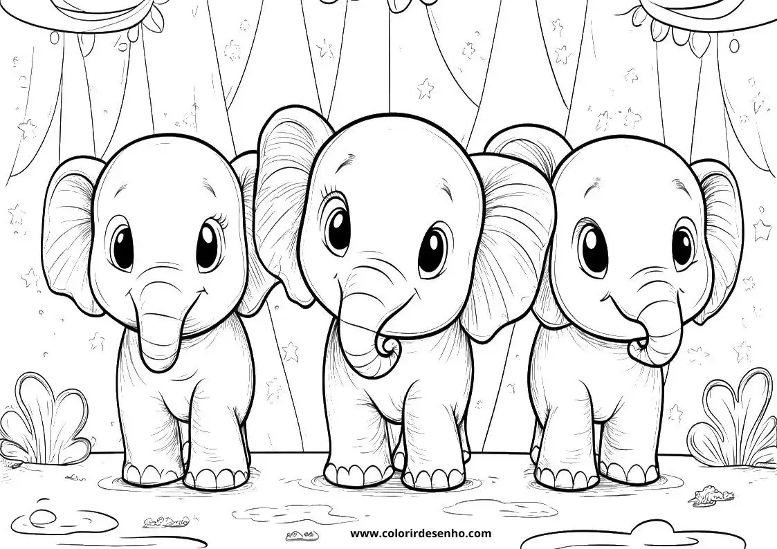 circus elephants standing in water circus tent backdrop visible