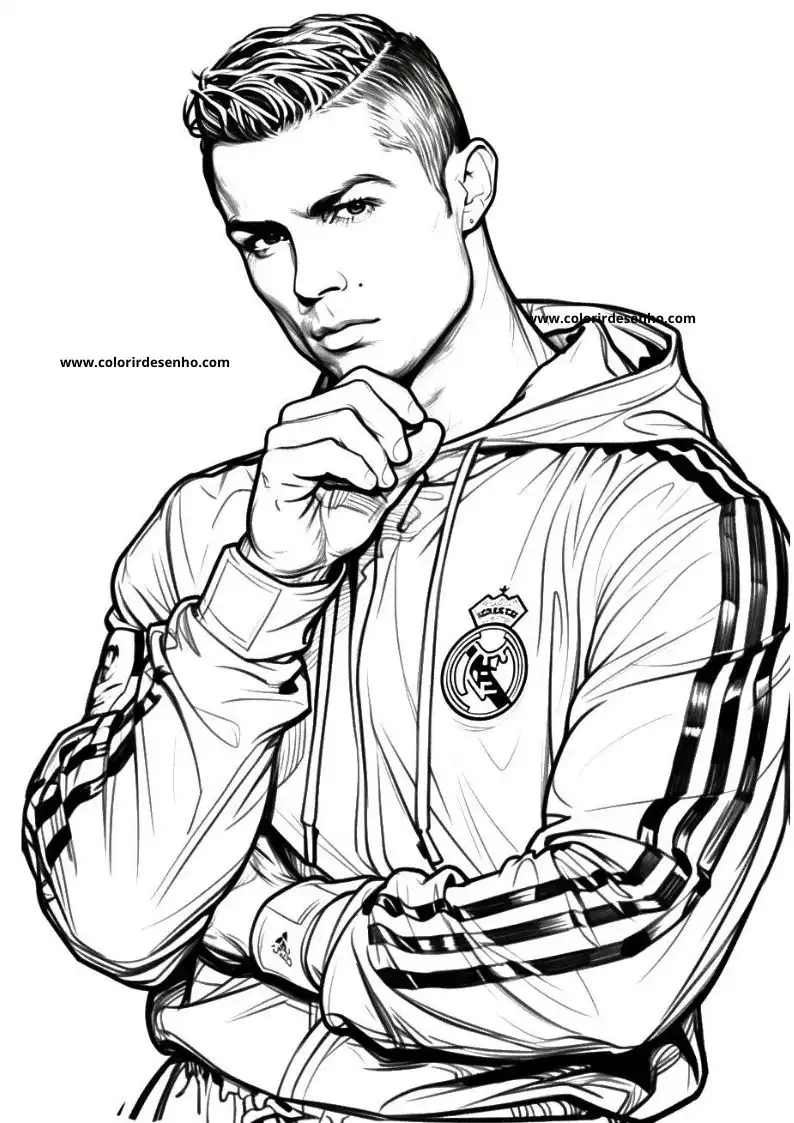 cristiano ronaldo posing confidently with hand near face