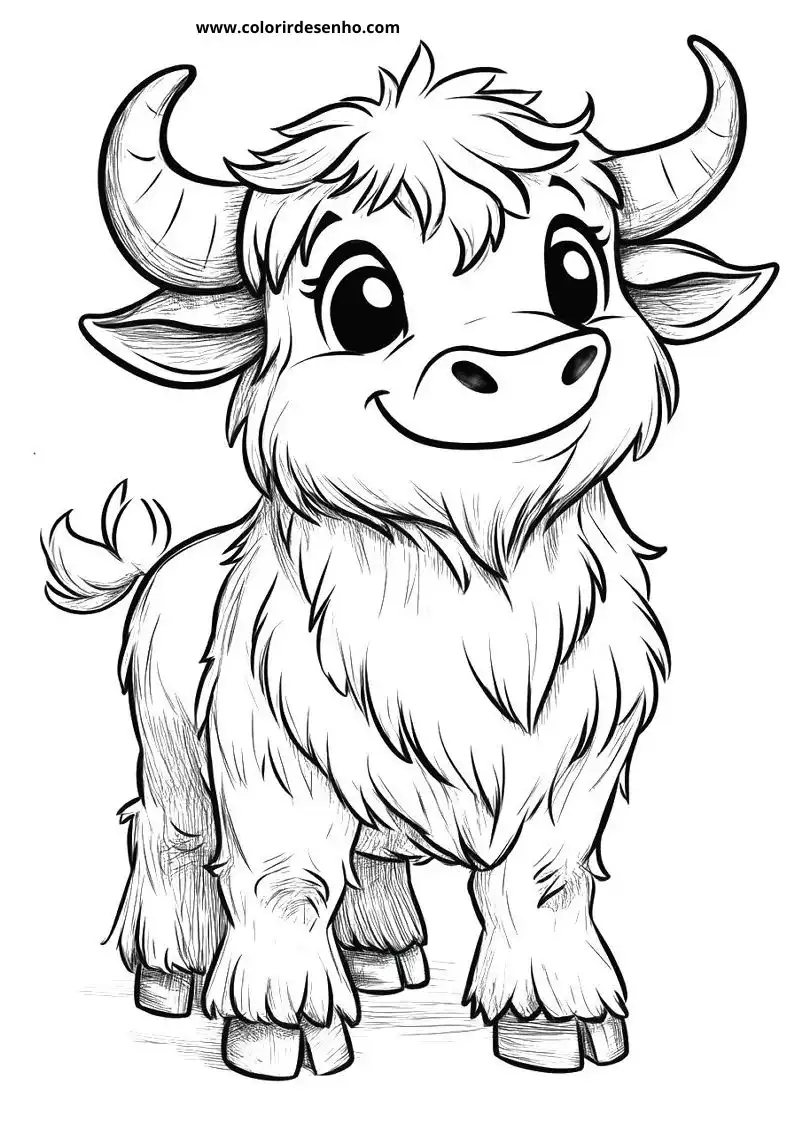 cute little bull standing with wide eyes and small horns