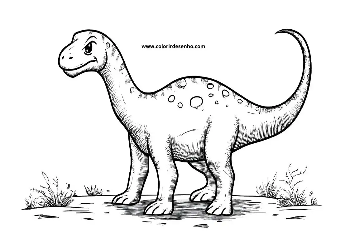 dinosaur standing on a dirt path surrounded by grass