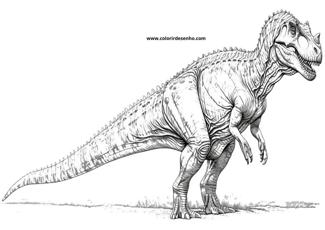 dinosaur standing upright in grassy terrain