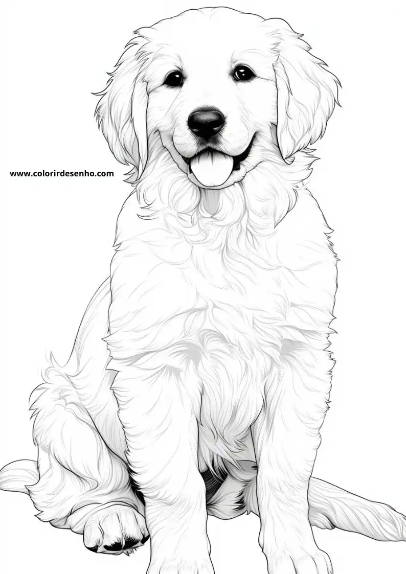 dog and puppy sitting upright tongue out fluffy coat looking happy