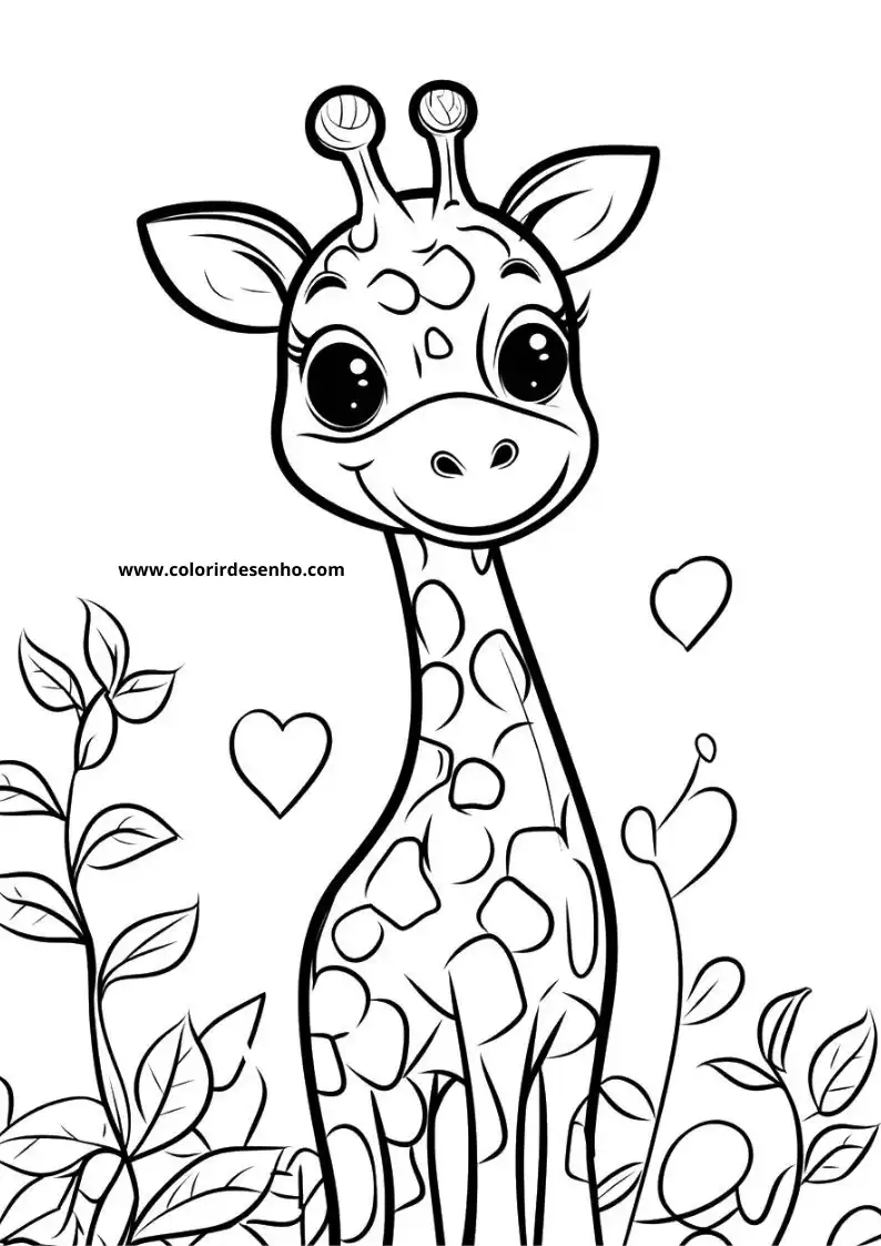 giraffe smiling in a jungle setting