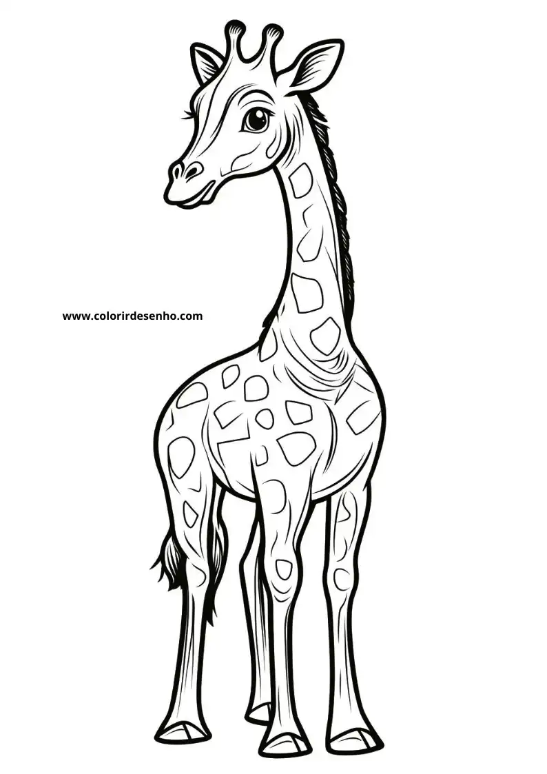 giraffe standing upright against plain background
