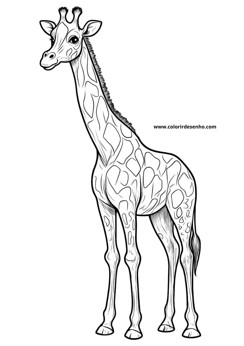 giraffe standing upright against simple background