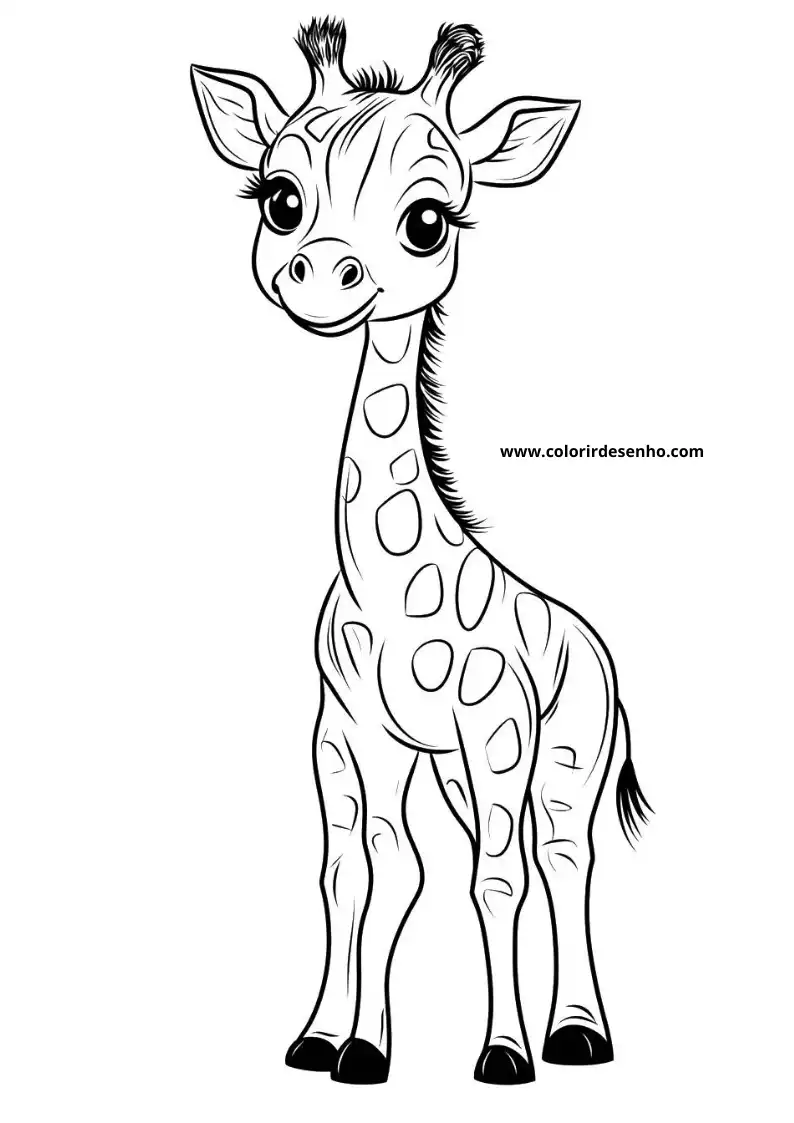 giraffe standing upright with wide eyes and small smile wearing patterned coat against white