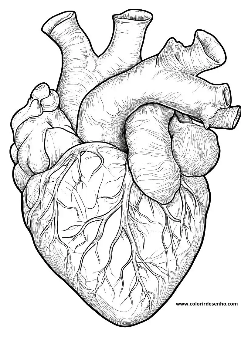 heart anatomical heart detailed veins and arteries visible no background or setting shown