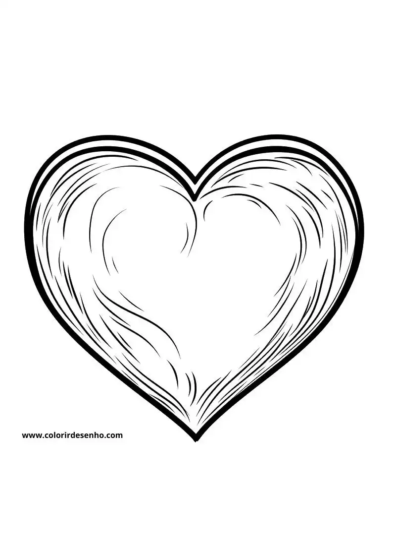 heart is outlined in black with swirling lines inside the shape