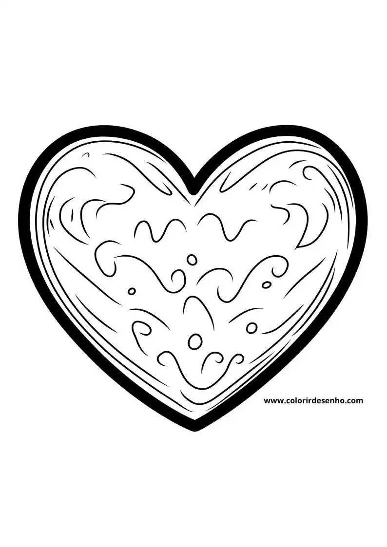 heart outlined with swirls and dots inside