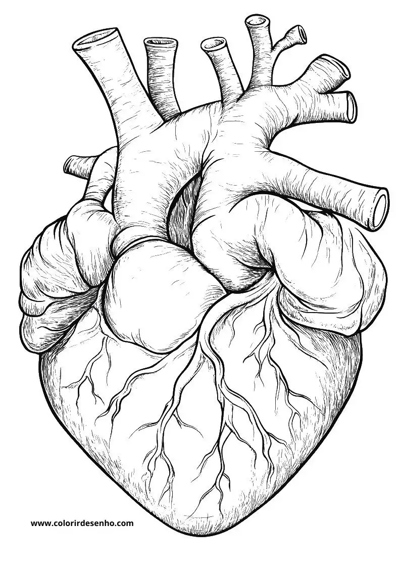 heart shows detailed anatomical heart